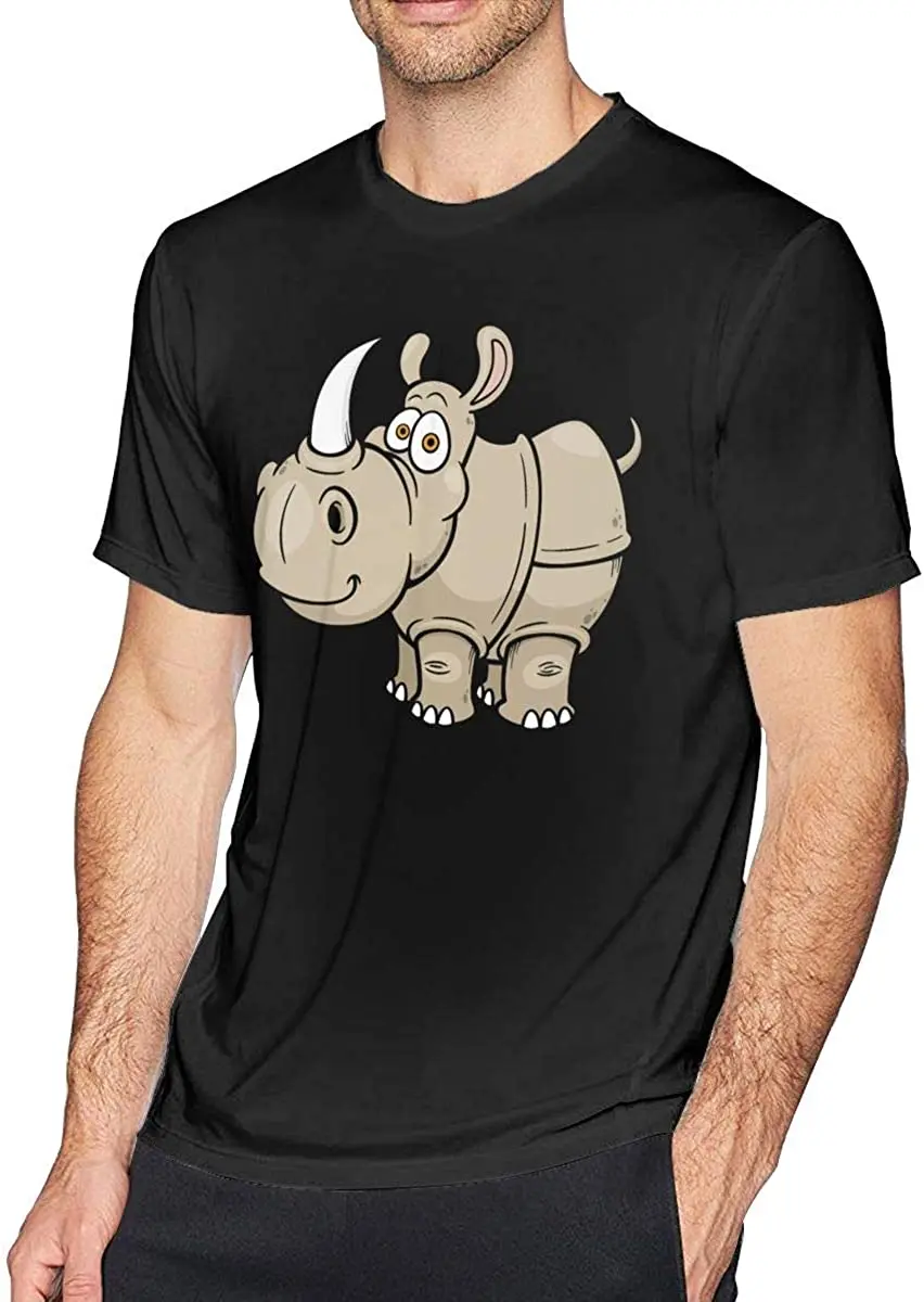 Мужская футболка с круглым вырезом Rhinoceros Повседневная коротким рукавом для