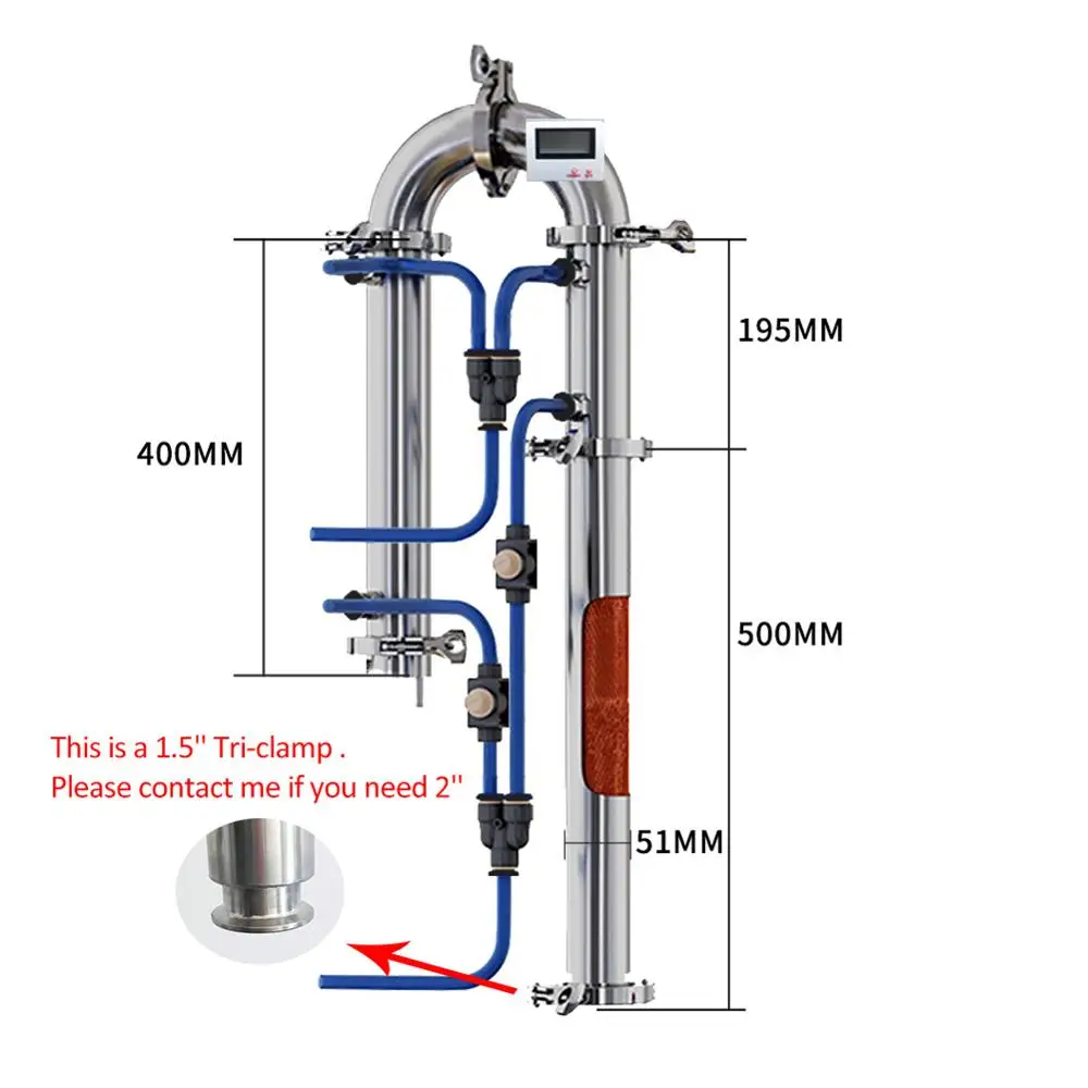 

New distiller moonshine wine beer brewing tools single sales distillation tower family brewing equipment brandy whiskey vodka