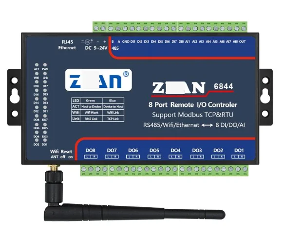 

Remote io controller Ethernet wifi control digital analog switch zlan6844