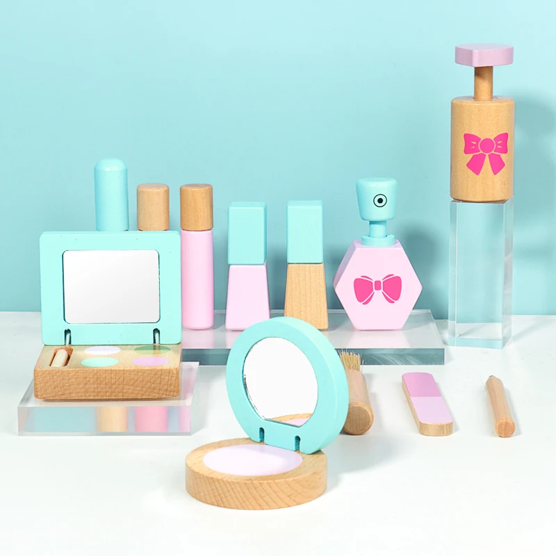 

Kids Toys Simulation Wooden Toys Pretend Play Dressing Make Up Toys Set Baby Early Educational Toys For Children Gifts Girl Toys