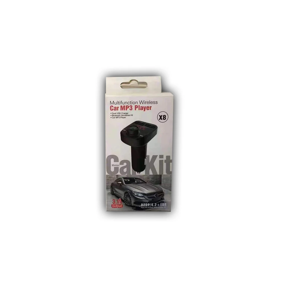 Bluetooth-compatible FM Transmitter WIth Box Car Player Kit Card Quick Charger Dual USB Voltmeter 12V 24V | Автомобили и