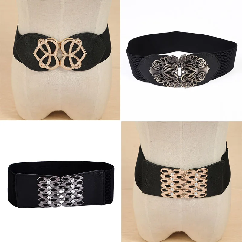 

Deepeel 1pc 60-80cm Ladies Decorative Elastic Waist Belts Fashion Female Wide Cummerbudns Corset Belts Luxury Leather Woman Belt
