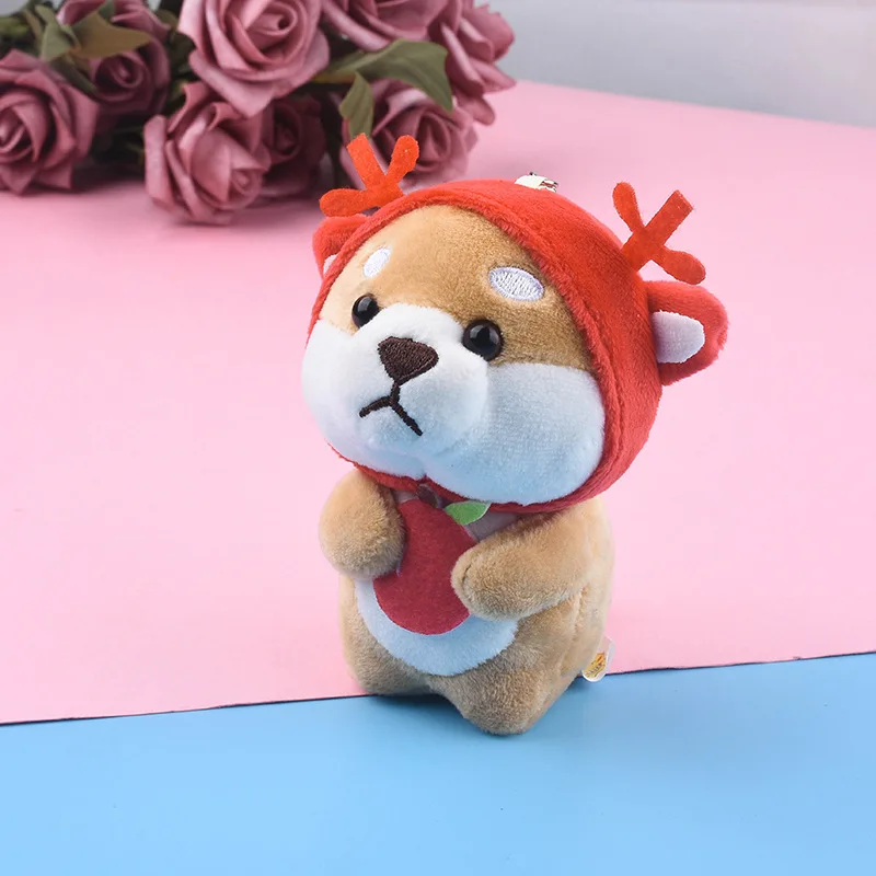 Милый 13 см Акита Шиба ину плюшевая кукла игрушка брелок для животных мини