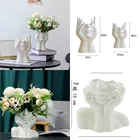 Современный скандинавский Стиль творческий портрет головы человека уход за кожей лица ваза для цветов и растений горшок декоративные украшения из смолы для дома Цветы Арт Декор