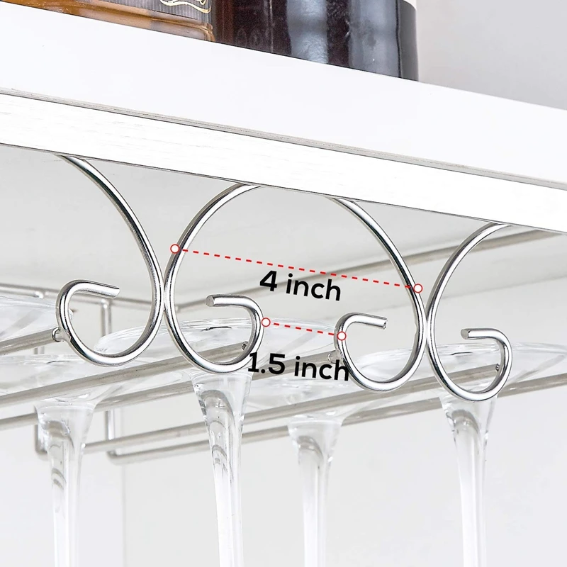 Винный Стеклянный Стеллаж держатель для бокалов под шкаф 3 ряда Вешалка