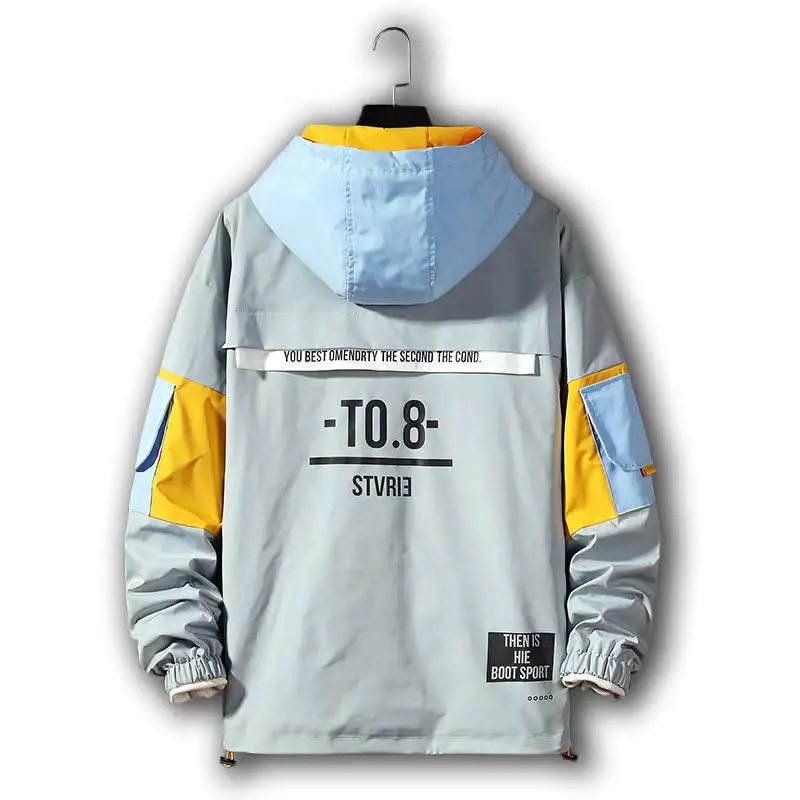 

2021 Men's Jacket hoodie Fashion Casual Streetwear Hoodie Jacket Men Waterproof Clothes Mens Windbreaker Coat Male Outwear