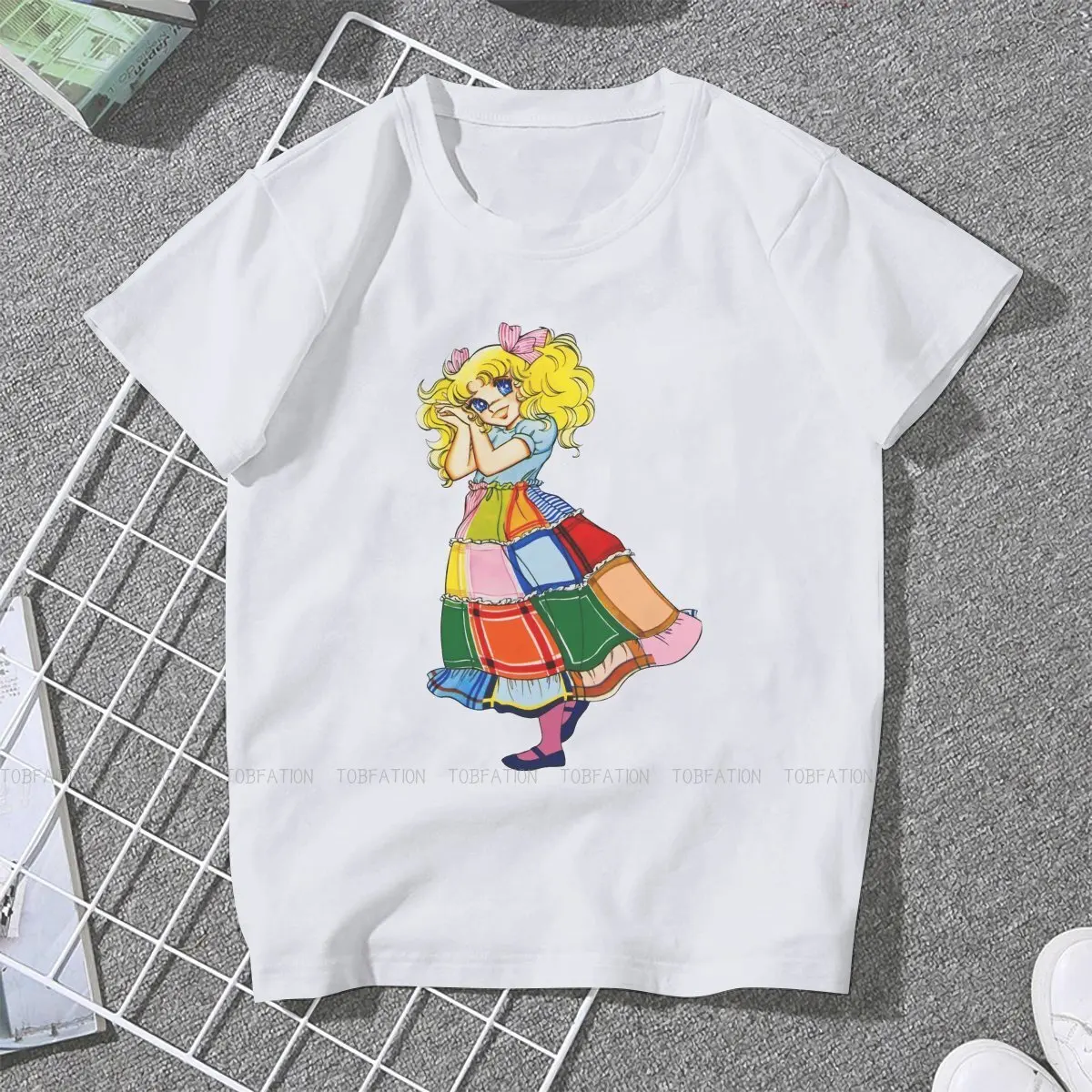 

Maxi Immagini Female Shirts Candy Candy Anime Plus size Vintage Women Top Harajuku Casual Feminine Blusas