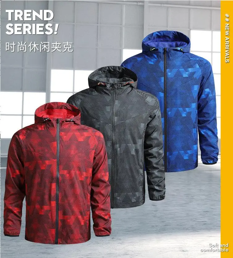 

Spring Autumn New Men Women Coat Fashion Hoody Casual Jacket Outdoor Travel Windproof Climbing Jackets Zip Cardigan Mens Clothes