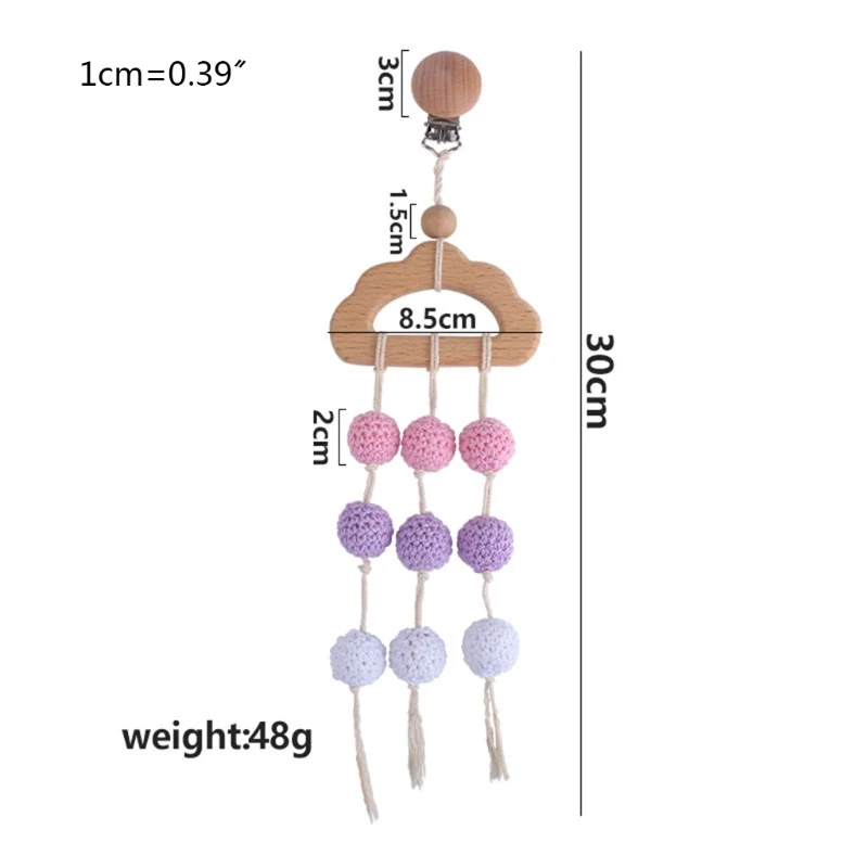 

Baby Teether Teething Pendant Pram Clip Hanging Toy Stroller Chain Rattle Wooden Nursing Molar Soother Infants Shower Gifts