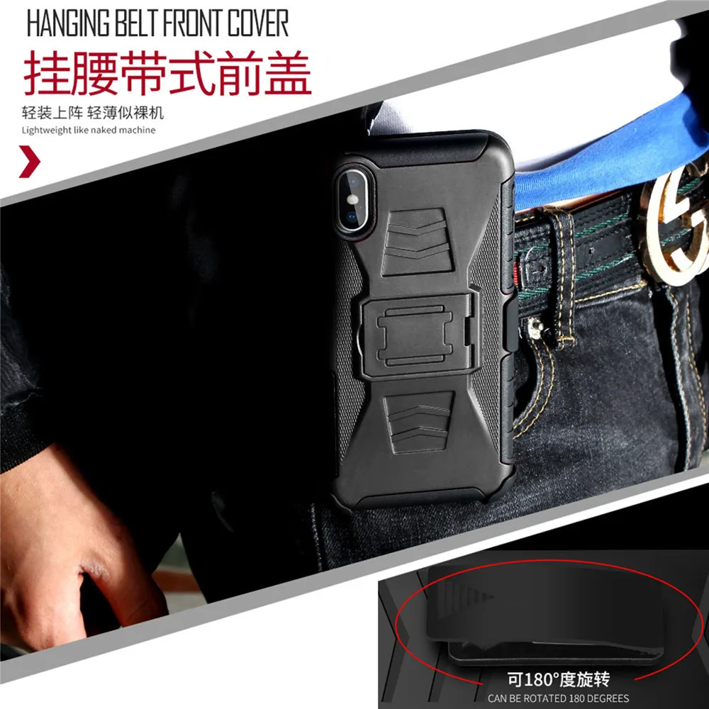 Belt Clip Holster Shockproof Armor Case Shell for iPhone 11 Pro X XS MAX XR 6 6S 7 8 Plus Heavy Duty Phone Box With Kick Stand |