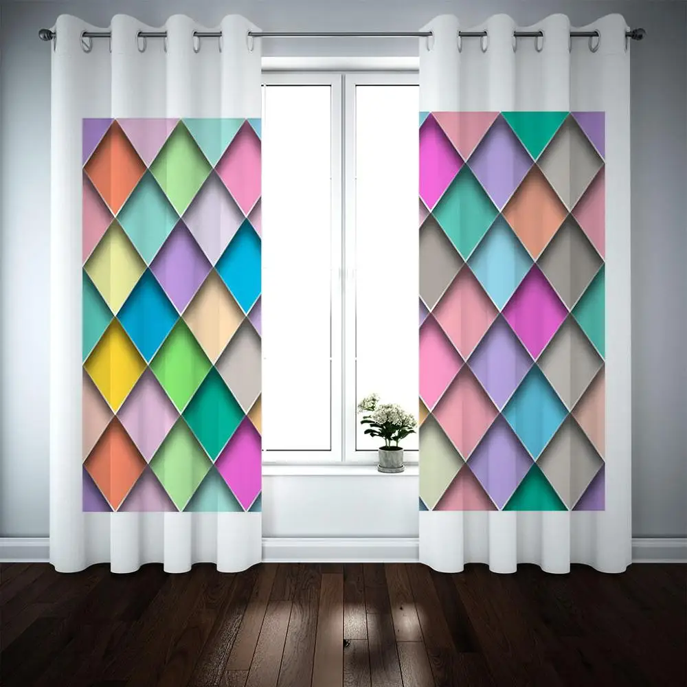 Пользовательские товары для дома 3D стереоскопические шторы геометрические