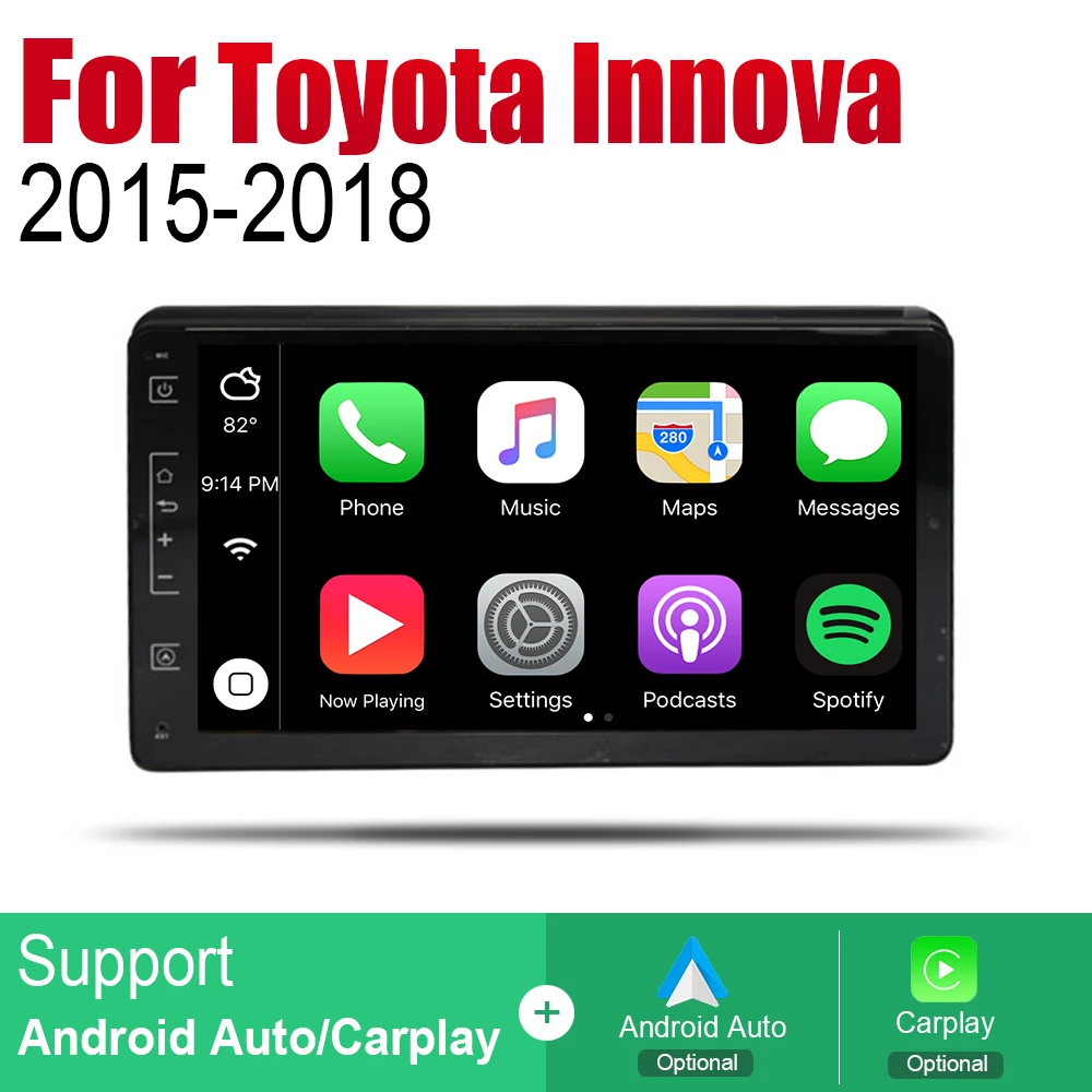 Для Toyota Innova 2015 2016 2017 2018 Авто плеер GPS навигация автомобиля Android мультимедийная