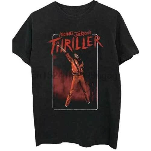 Официальный Майкл Джексон Thriller Футболка мужская красная|Мужские футболки| |