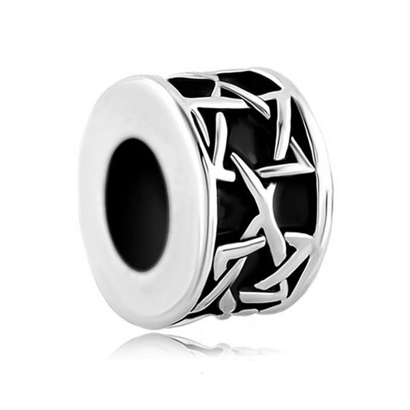 Бусина Шарм Звезда Давида с прямыми отверстиями 5 мм|bracelet glass|bracelet slaveday family |