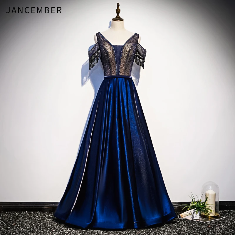 WLN18492 jancembber длинное вечернее платье с волнистым вырезом на шнуровке сзади