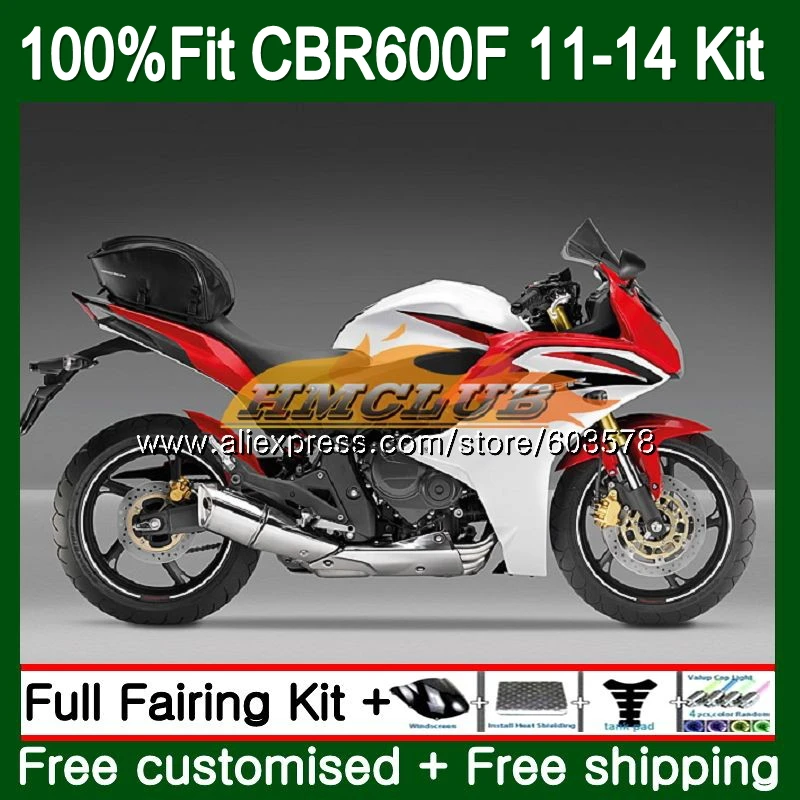 

Injection For HONDA CBR600F4i 2011 2012 2013 2014 129CL.26 Red White CBR 600 F 600F CBR600 F F4i CBR600F 11 12 13 14 Fairings