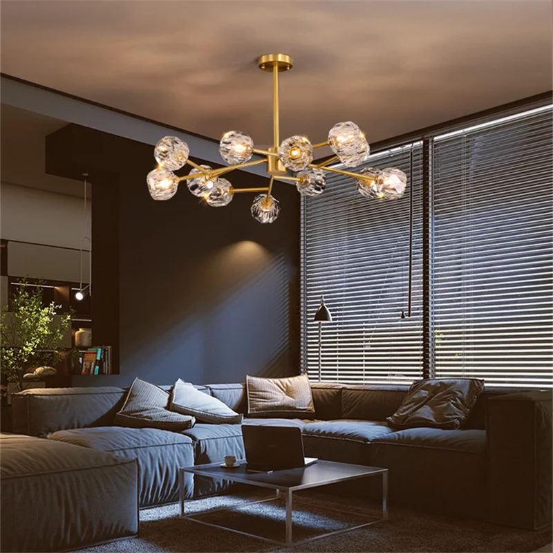 

Post-modern Crystal Chandelier for Living Room Dining Room Personality Luxury Creative Chandelier Lighting Hotel Bedroom Lamp