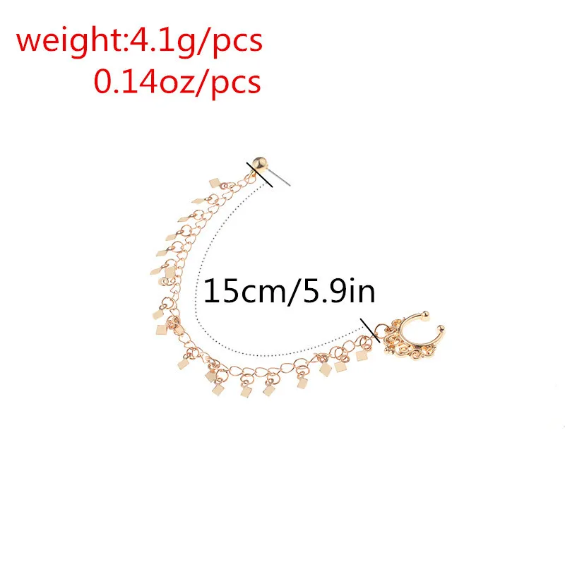 

2020 Women's Body Chain Piercing Nose Ring Punk Personality Nose Ring