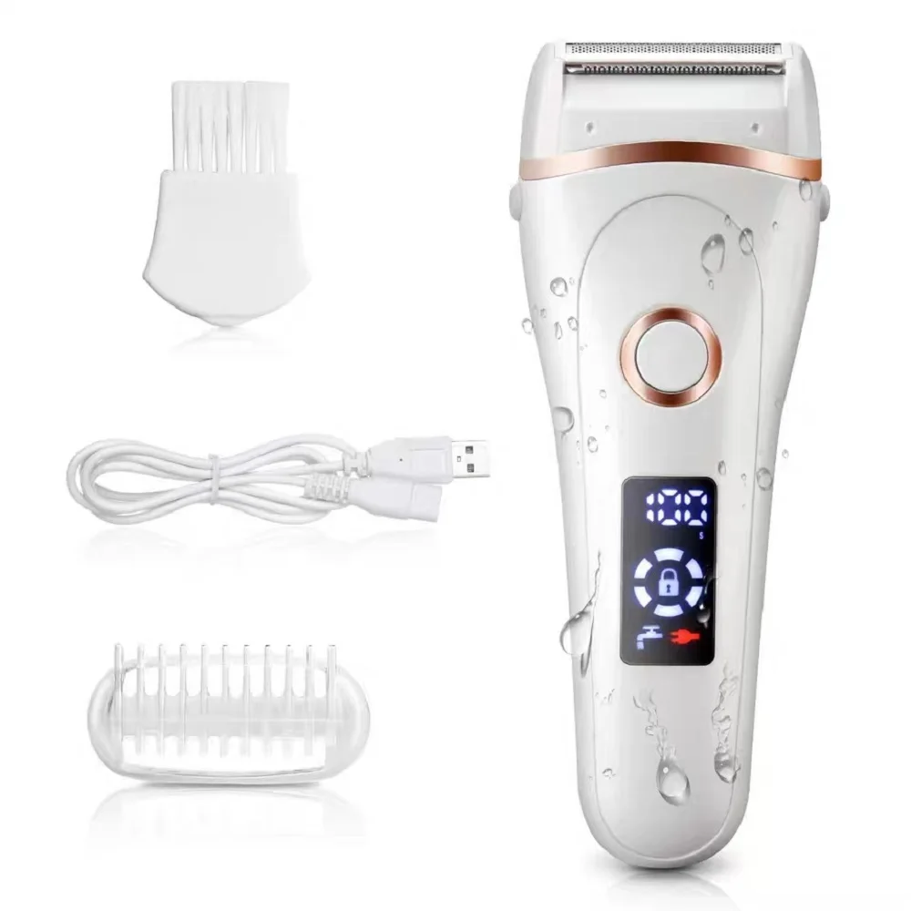 

Wet & Dry LCD Display Using Electric Razor Painless Lady Shaver For Women Bikini Trimmer For Whole Body Waterproof USB Charging