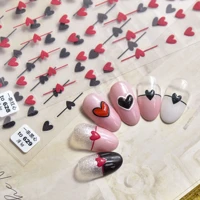 tomoni is thin and tough 628 ink hot glue nail art sticker japanese style stickers 5d nail stickers a bunch of red hearts
