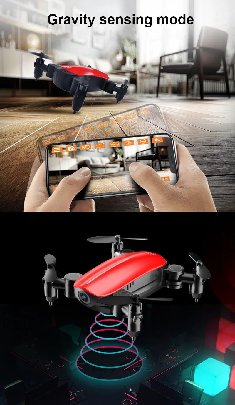 RC Мини Квадрокоптер с wifi FPV складной Дрон самолет с камерой HD RC Дрон воздушный четырехосевой вертолет микро карманные игрушки