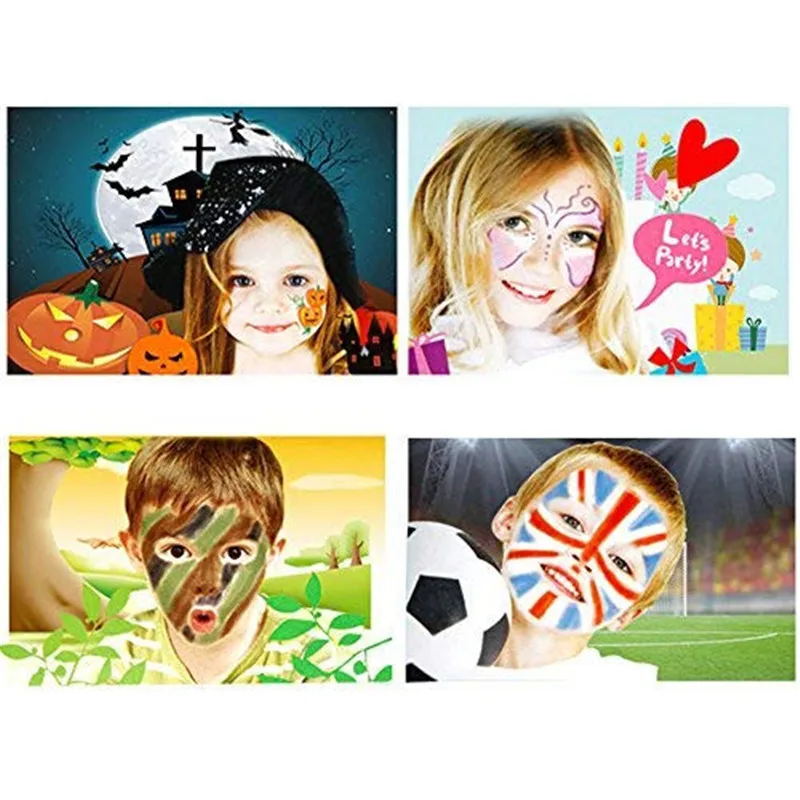 Хэллоуин лицо одеваются мелки краски набор моющиеся Twistable КОМПЛЕКТ Макияж Маркер