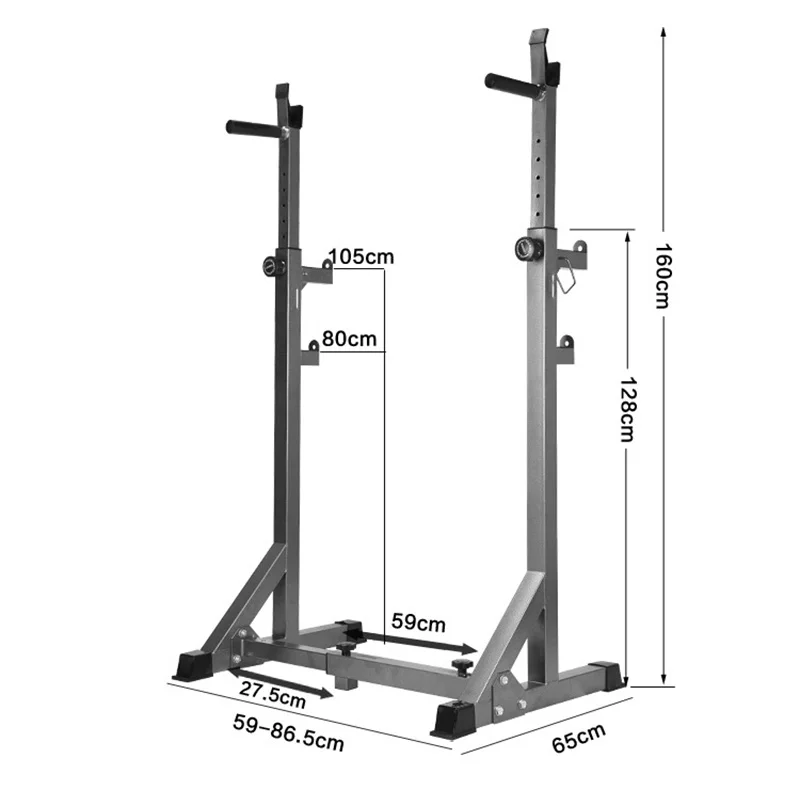 Adjustable Squat Rack Fitness Muscle Training Barbell Bracket Exercise Trainer 300KG Home Gym Fitness Equipment Weightlifting SJ