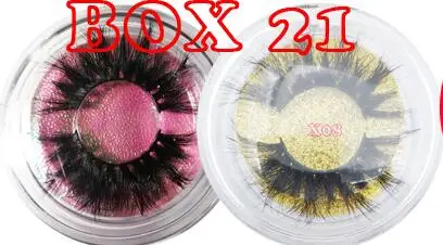 BOX 21 Заказная этикетка посылка коробка для ресниц, без ресниц внутри пользовательская Личная этикетка круглая коробка для продажи kklashes - Цвет: BOX 21