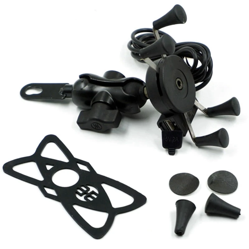 

Мотоциклетный держатель камеры телефона навигации ручки Кронштейн регулируемый держатель для телефона на руль с USB Зарядное устройство гн...