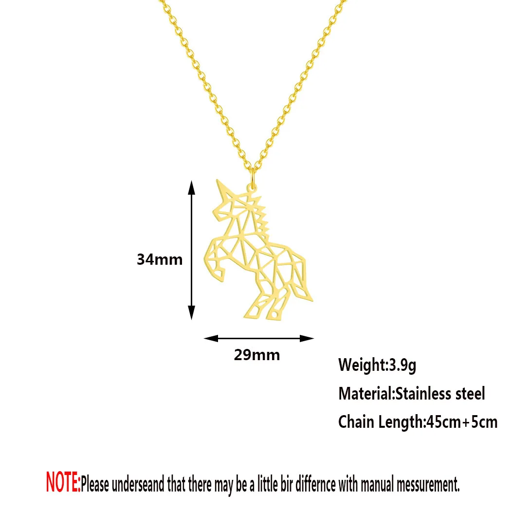 Cxwind нержавеющая сталь ожерелья с лошадьми амулет в виде единорога кулон ожерелье