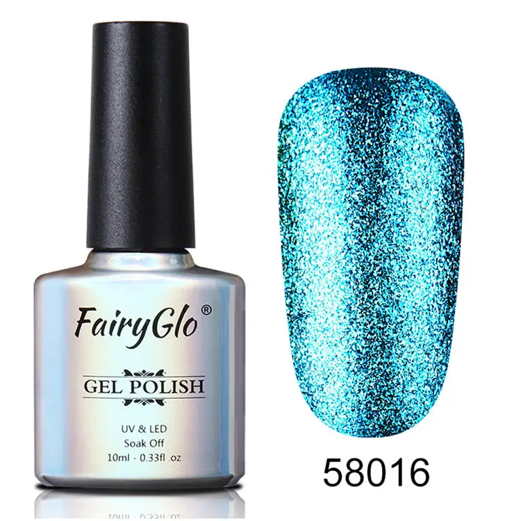 FairyGlo 10 мл Гель-лак с блестками Гибридный лак для маникюра ногтей, полустойкое к полу Перманентный лак для ногтей УФ Гель-лак био-Гели Soak Off Nail Art Эмаль - Цвет: BJJ58016