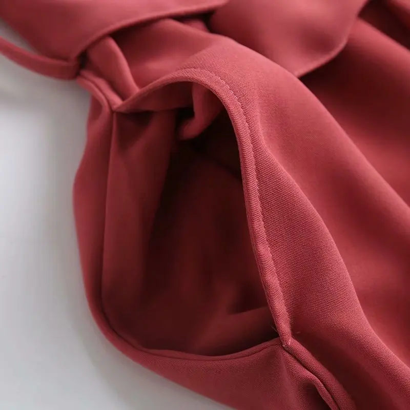 

Za Fashion Women Silk Midi Chic Dress Spring 2021 Sashes Long Sleeve Office Lady Dresses Female Elegant Vintage Mujer Vestidos