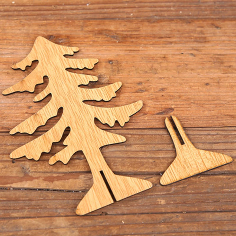 Миниатюрный Сказочный Сад DIY деревянная Рождественская елка украшения дома