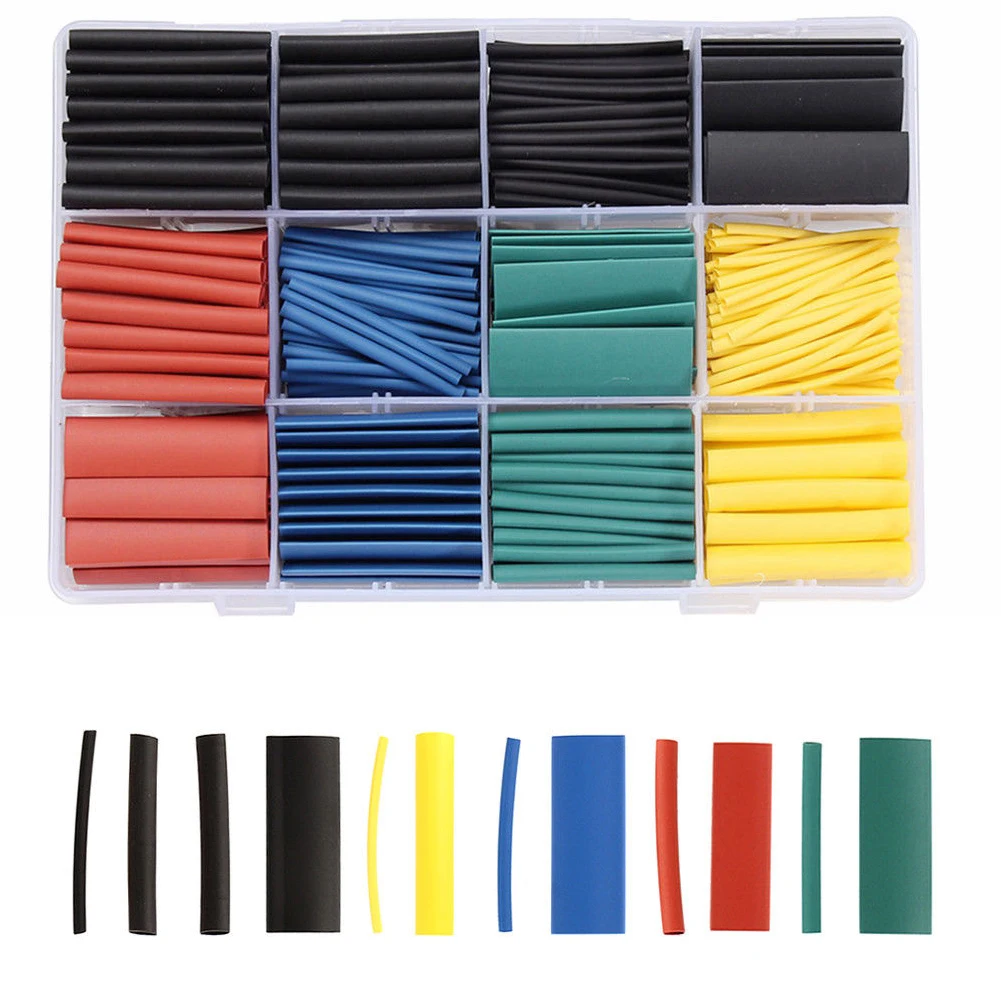 

530 Pcs Sleeve Car Heat Shrink Tube Wire Electrical Assorted Cable Kit