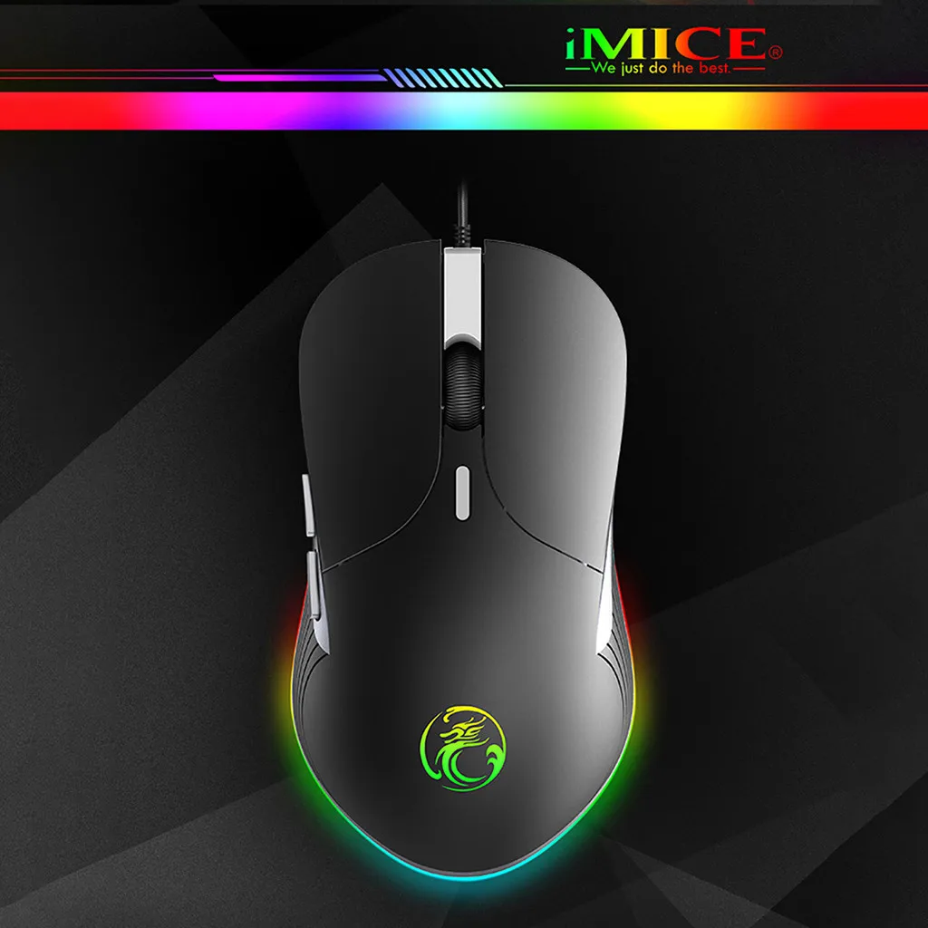 IMICE X6 высокая конфигурация Проводная игровая мышь USB компьютера 6400 Точек на дюйм