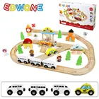 Деревянная железная дорога, дорожка с поездами, автомобили, подходят для Thomas Biro, все виды деревянных дорожек, обучающие игрушки для детей