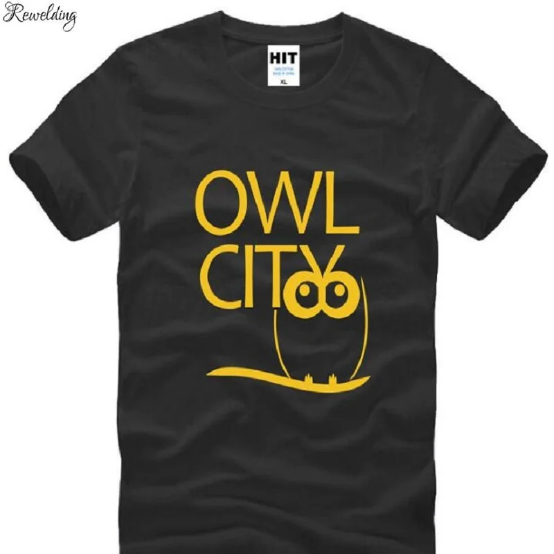 

New Fashion Band Owl City T Shirt Men Adam Young Mens T Shirts Short Sleeve Cotton O-Neck T-shirts Summer Style Male Tops Tee