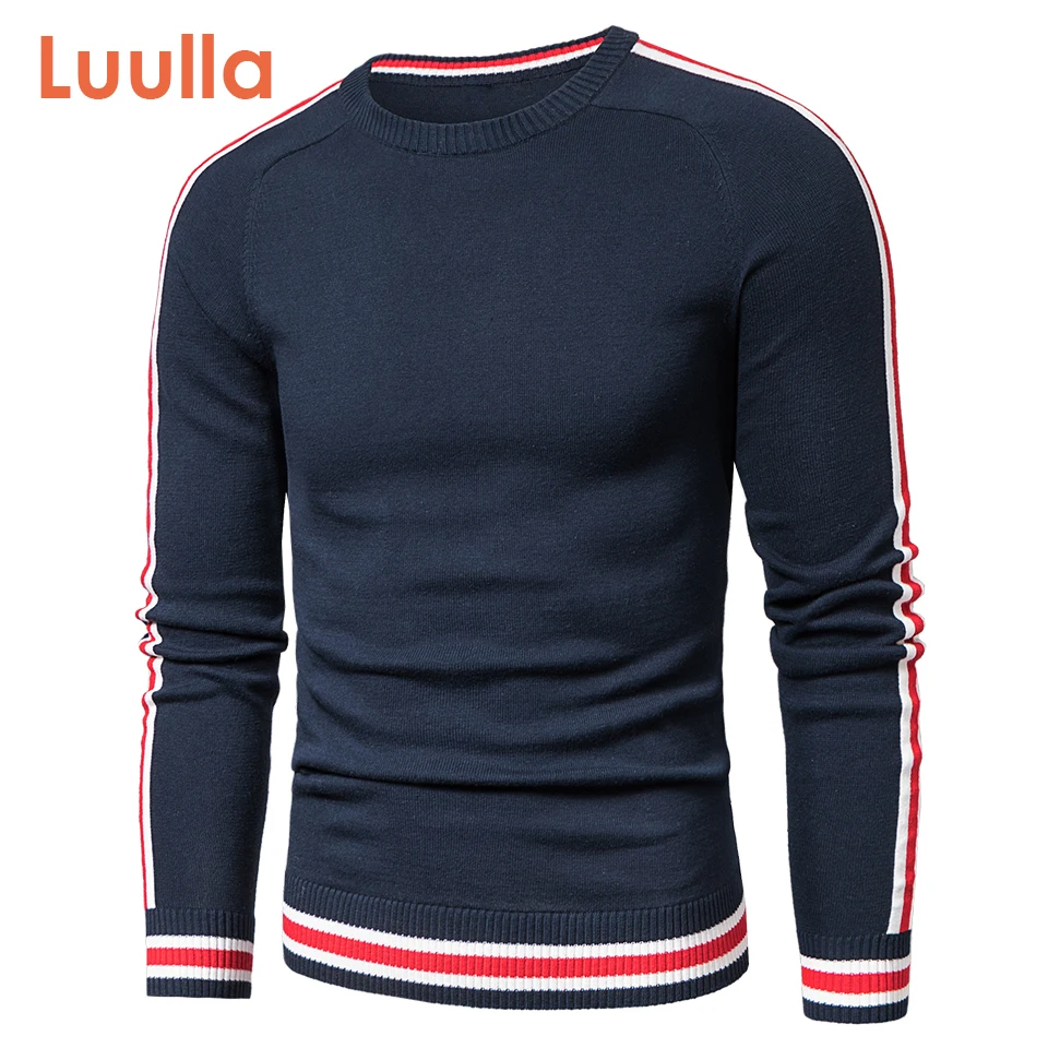 Luulla мужские 2020 весенние Повседневные вязаные 100% хлопковые Полосатые свитера
