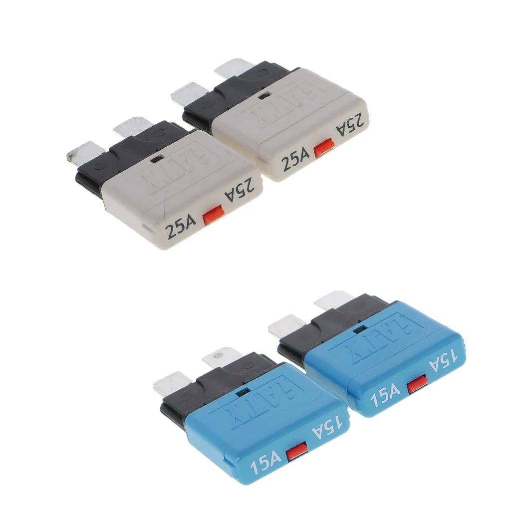 

4pcs 15A 25A Automotive Standard Blade Fuses Breaker Electrical Accessories