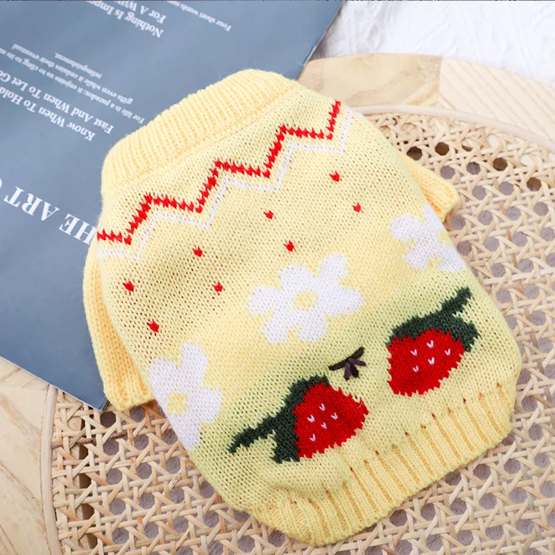 

Теплая одежда для маленьких собак, зимний Мягкий Вязаный Свитер для домашних животных, одежда для щенков, пальто, куртка, жилет, одежда для с...