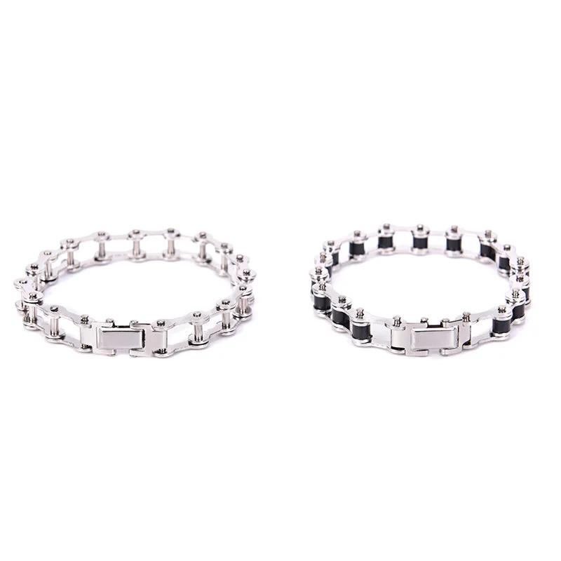 Мужской Байкерский мотоциклетный браслет цепочка в стиле панк Титановый