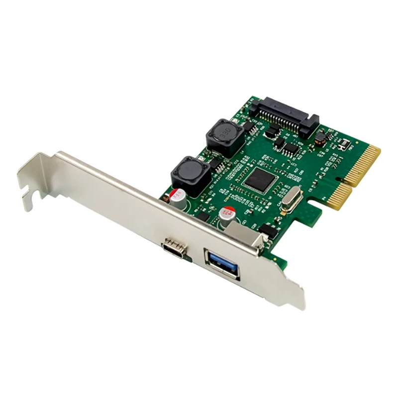 

ASM3142 PCI-E X4 Type C + суперскоростная Двухпортовая карта расширения USB3.1 для ноутбука и ПК