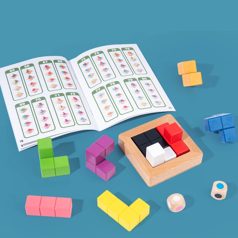 Детский конструктор трехмерный пазл-головоломка для раннего развития цвета и