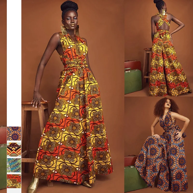 Одежда для женщин африканские комбинезоны с традиционным принтом африканская