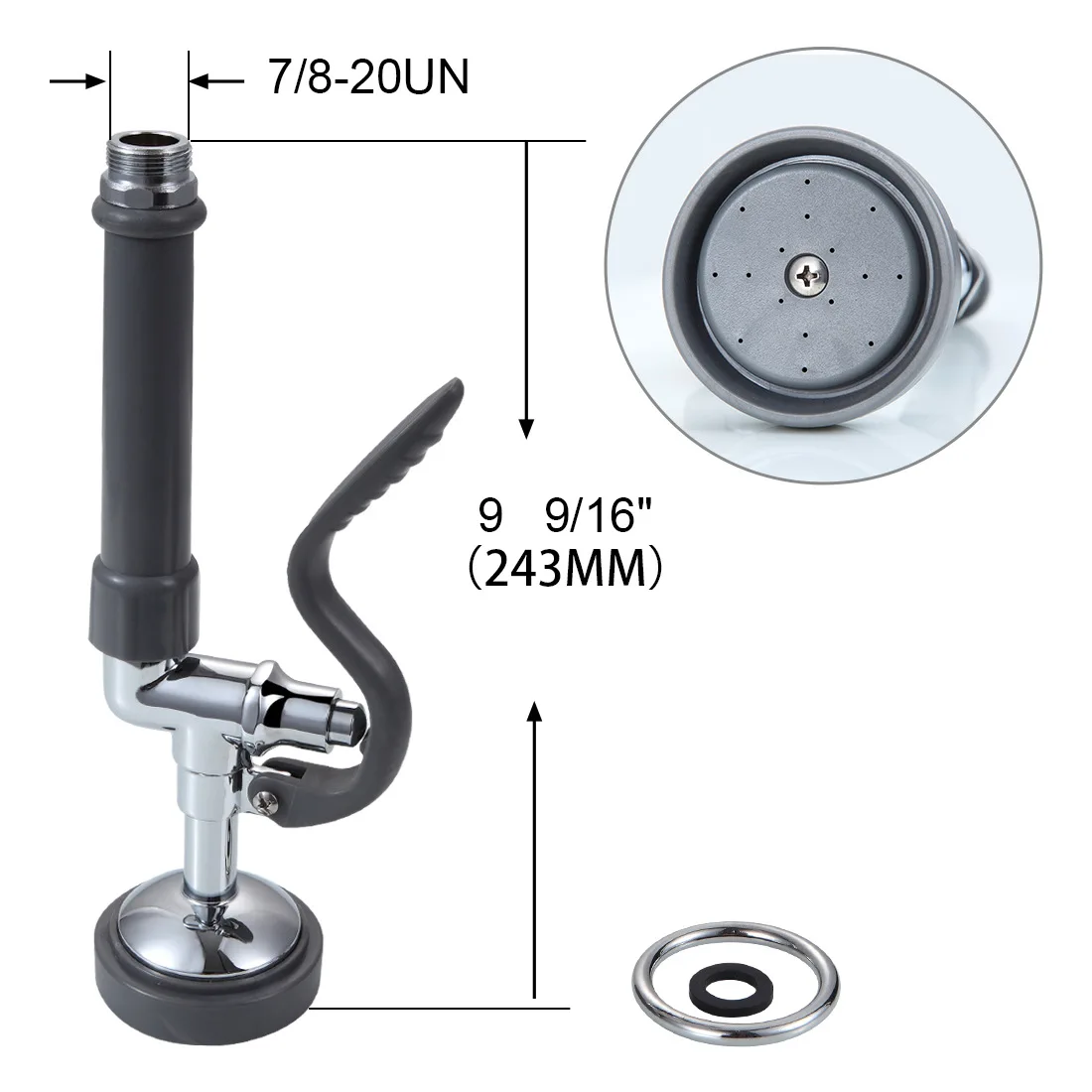 

Pre Rinse Sprayer Commercial Kitchen Faucet Sprayer Tap Shower Head Dishwasher Spray Head Kitchen Faucet Accessories