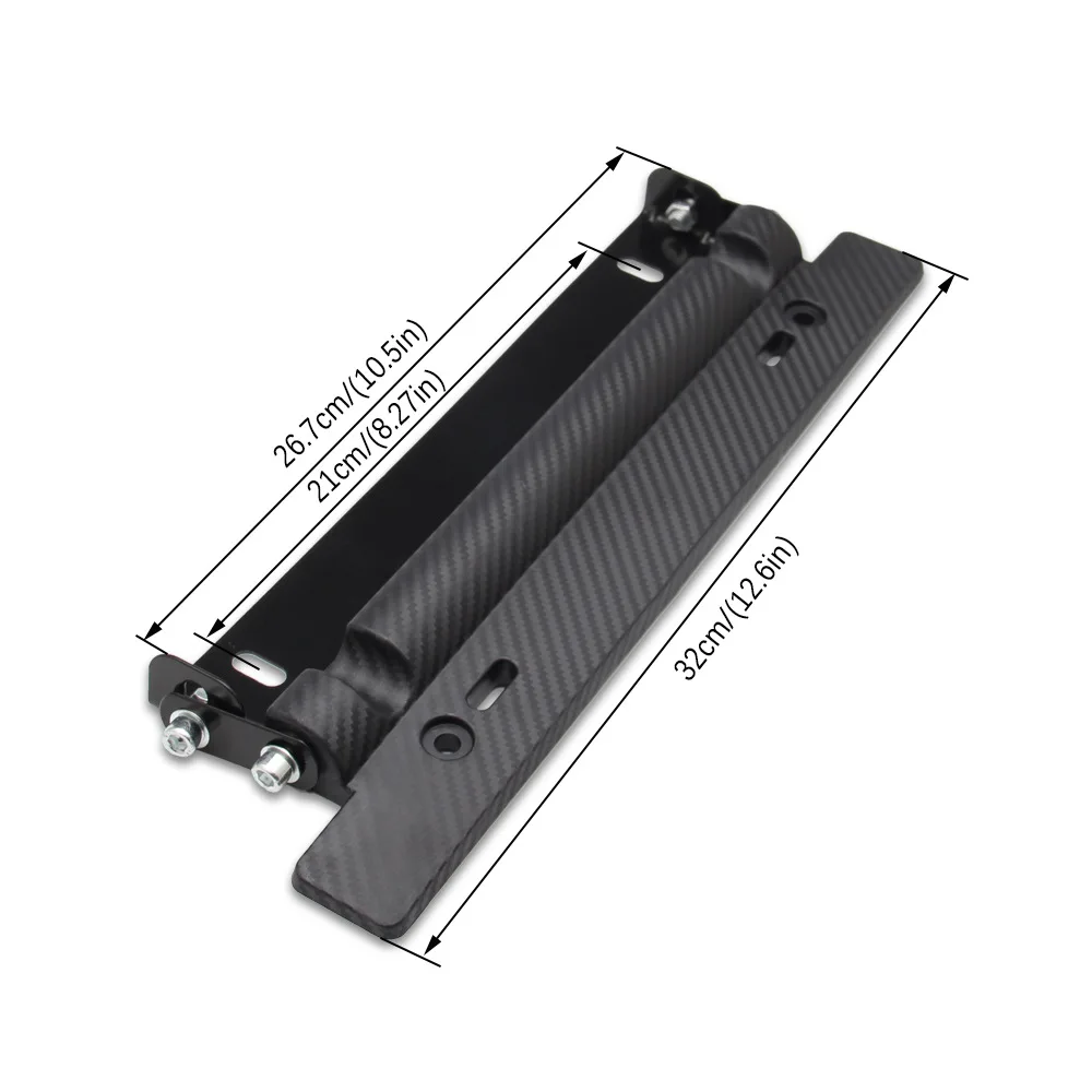 

Car License Plate Frame Protective License Plate Cover Black For Nissan Adjustable Carbon Fiber Iron Car Exterior Accessories
