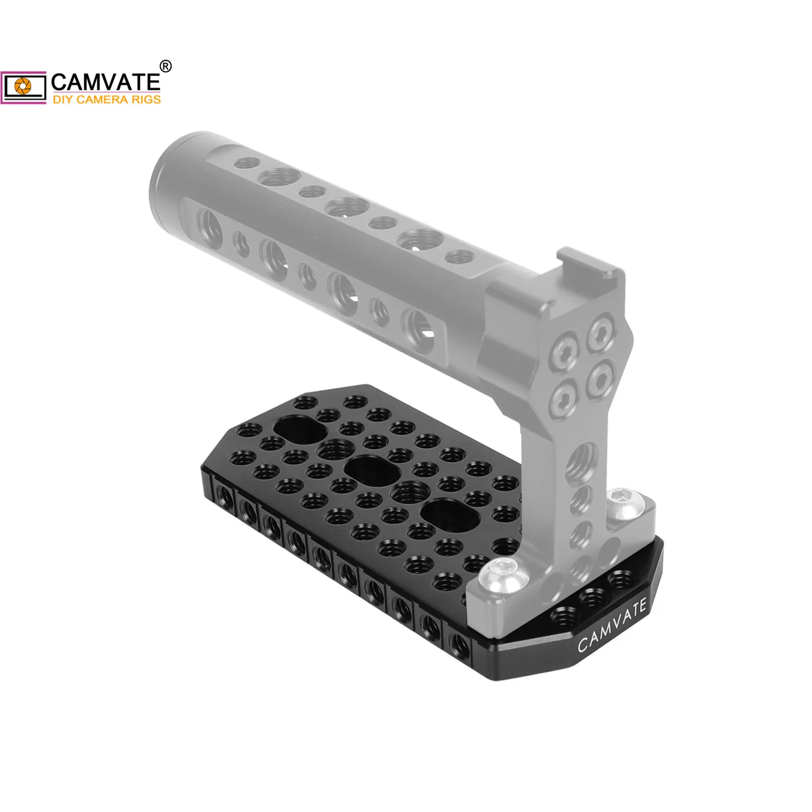 Алюминиевая верхняя Сырная пластина CAMVATE с резьбовыми отверстиями 1/4 20 дюймов и 3/8