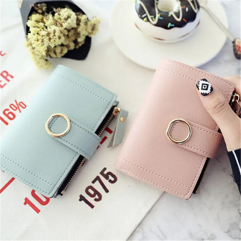 LADSOUL женские кошельки маленький кошелек из искусственной кожи однотонный клатч