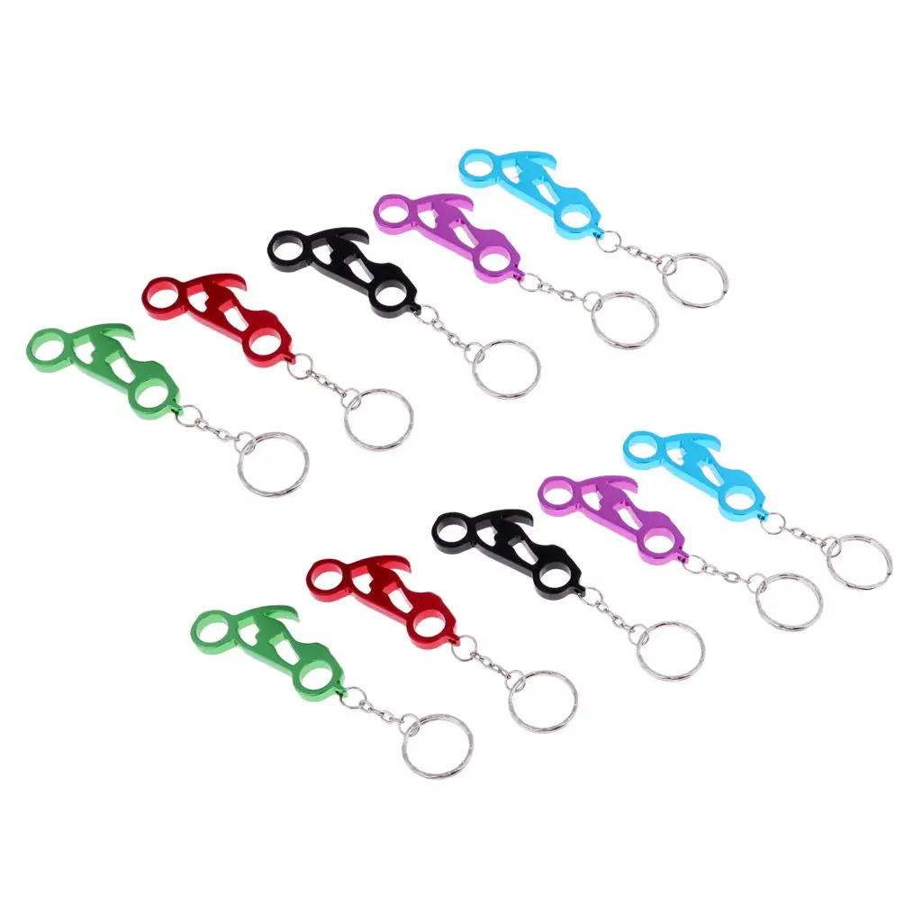 

10 шт., металлический брелок для открывания бутылок