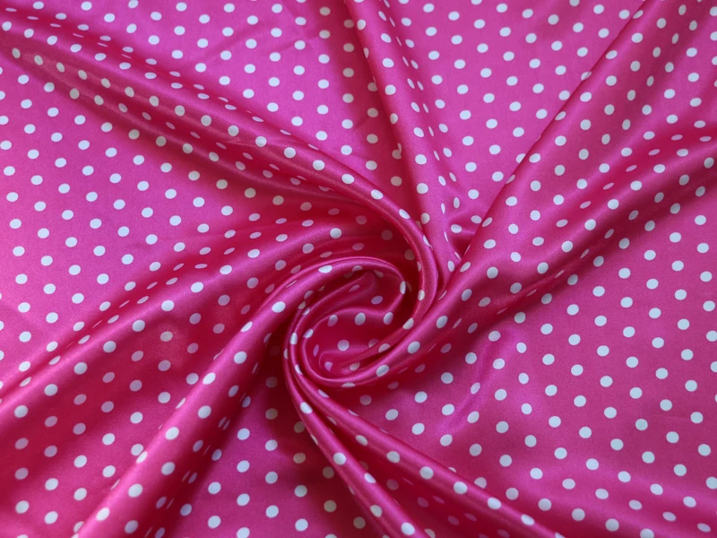 Per Meter, niedliches Polka-Dots-Material, Satin, Charmeuse, weicher Mantel, Futter, Schal, DIY-Stoff – Detail 38